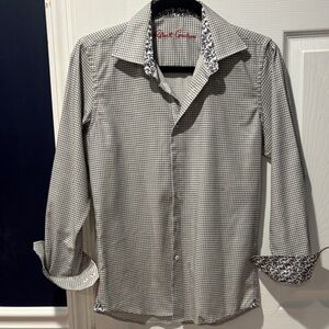 Robert Graham Boys Black and White Gingham Shirt.     Worn once